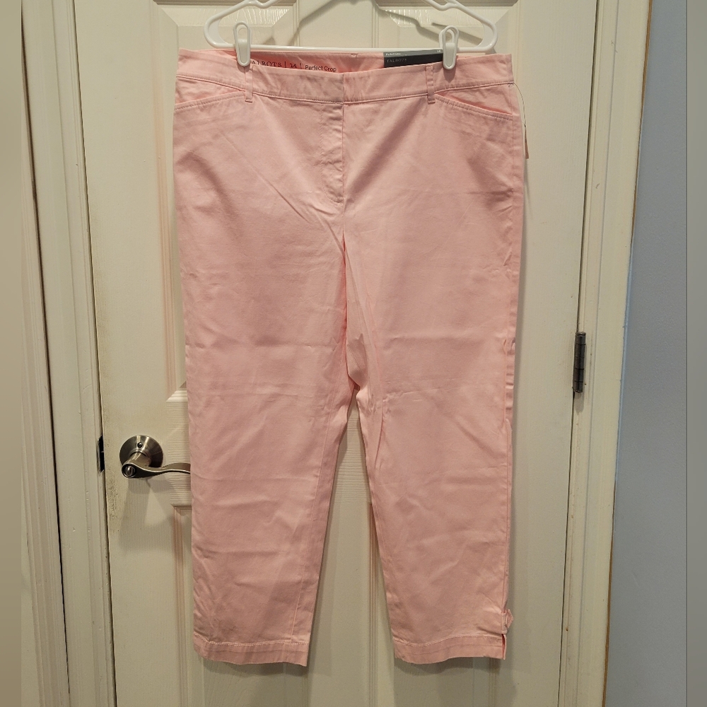 Talbots Perfect Crop Pink Crop-Length Pant